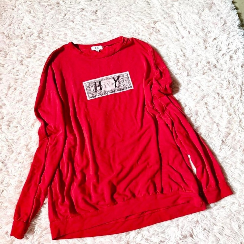 Money Honey Oversized Urban Streetwear Hiphop Cozy Sweater Womens M Eclectic